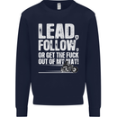 Get out of My Way Funny Biker Motorcycle Mens Sweatshirt Jumper Navy Blue