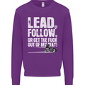 Get out of My Way Funny Biker Motorcycle Mens Sweatshirt Jumper Purple