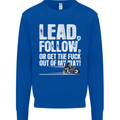 Get out of My Way Funny Biker Motorcycle Mens Sweatshirt Jumper Royal Blue
