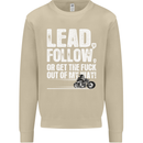 Get out of My Way Funny Biker Motorcycle Mens Sweatshirt Jumper Sand