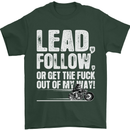 Get out of My Way Funny Biker Motorcycle Mens T-Shirt Cotton Gildan Forest Green