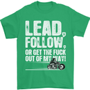 Get out of My Way Funny Biker Motorcycle Mens T-Shirt Cotton Gildan Irish Green