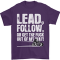 Get out of My Way Funny Biker Motorcycle Mens T-Shirt Cotton Gildan Purple