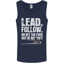 Get out of My Way Funny Biker Motorcycle Mens Vest Tank Top Navy Blue