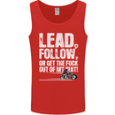 Get out of My Way Funny Biker Motorcycle Mens Vest Tank Top Red