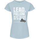 Get out of My Way Funny Biker Motorcycle Womens Petite Cut T-Shirt Light Blue