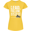 Get out of My Way Funny Biker Motorcycle Womens Petite Cut T-Shirt Yellow