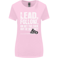Get out of My Way Funny Biker Motorcycle Womens Wider Cut T-Shirt Light Pink