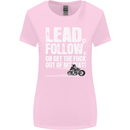 Get out of My Way Funny Biker Motorcycle Womens Wider Cut T-Shirt Light Pink