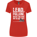 Get out of My Way Funny Biker Motorcycle Womens Wider Cut T-Shirt Red