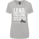 Get out of My Way Funny Biker Motorcycle Womens Wider Cut T-Shirt Sports Grey