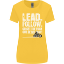 Get out of My Way Funny Biker Motorcycle Womens Wider Cut T-Shirt Yellow