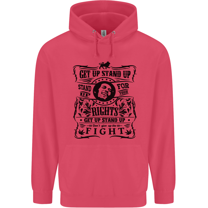 Get up Stand up Reggae Music Childrens Kids Hoodie Heliconia