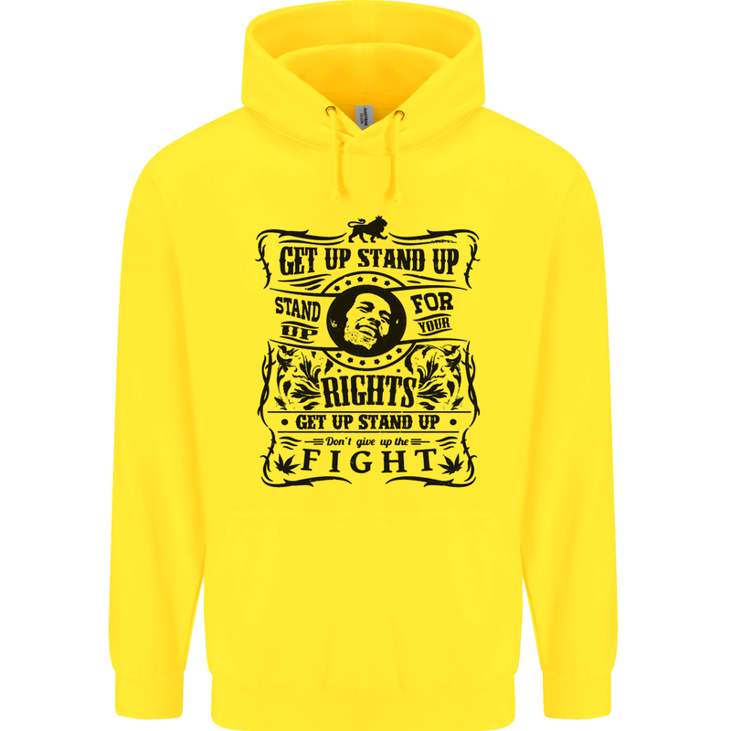 Get up Stand up Reggae Music Childrens Kids Hoodie Yellow