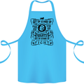 Get up Stand up Reggae Music Cotton Apron 100% Organic Turquoise