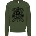 Get up Stand up Reggae Music Kids Sweatshirt Jumper Forest Green