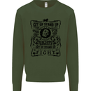 Get up Stand up Reggae Music Kids Sweatshirt Jumper Forest Green