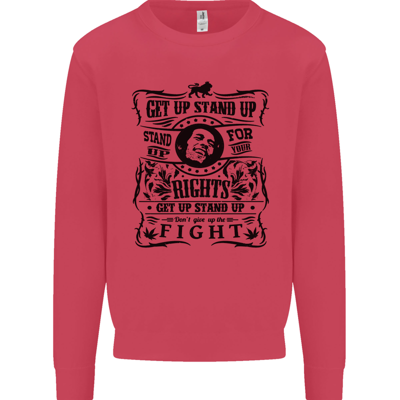 Get up Stand up Reggae Music Kids Sweatshirt Jumper Heliconia