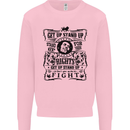 Get up Stand up Reggae Music Kids Sweatshirt Jumper Light Pink