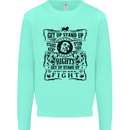 Get up Stand up Reggae Music Kids Sweatshirt Jumper Peppermint
