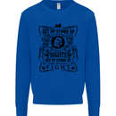 Get up Stand up Reggae Music Kids Sweatshirt Jumper Royal Blue