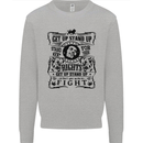 Get up Stand up Reggae Music Kids Sweatshirt Jumper Sports Grey