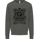 Get up Stand up Reggae Music Kids Sweatshirt Jumper Storm Grey