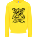 Get up Stand up Reggae Music Kids Sweatshirt Jumper Yellow
