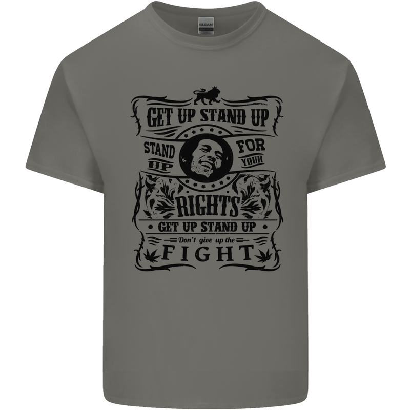 Get up Stand up Reggae Music Kids T-Shirt Childrens Charcoal