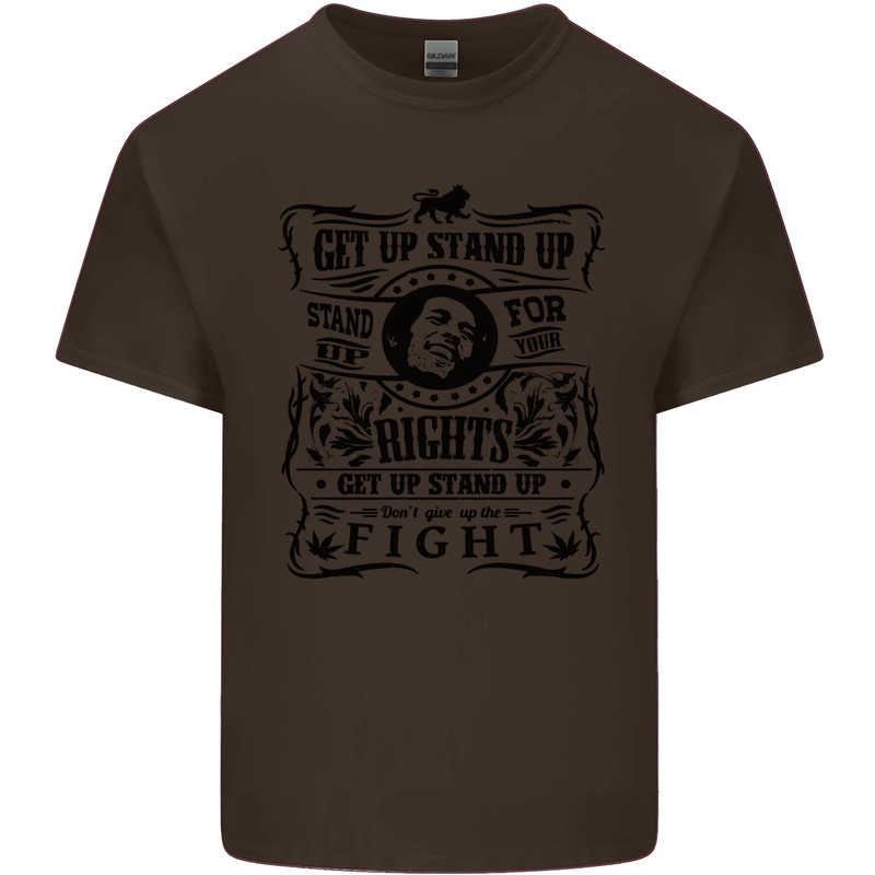 Get up Stand up Reggae Music Kids T-Shirt Childrens Chocolate