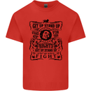 Get up Stand up Reggae Music Kids T-Shirt Childrens Red