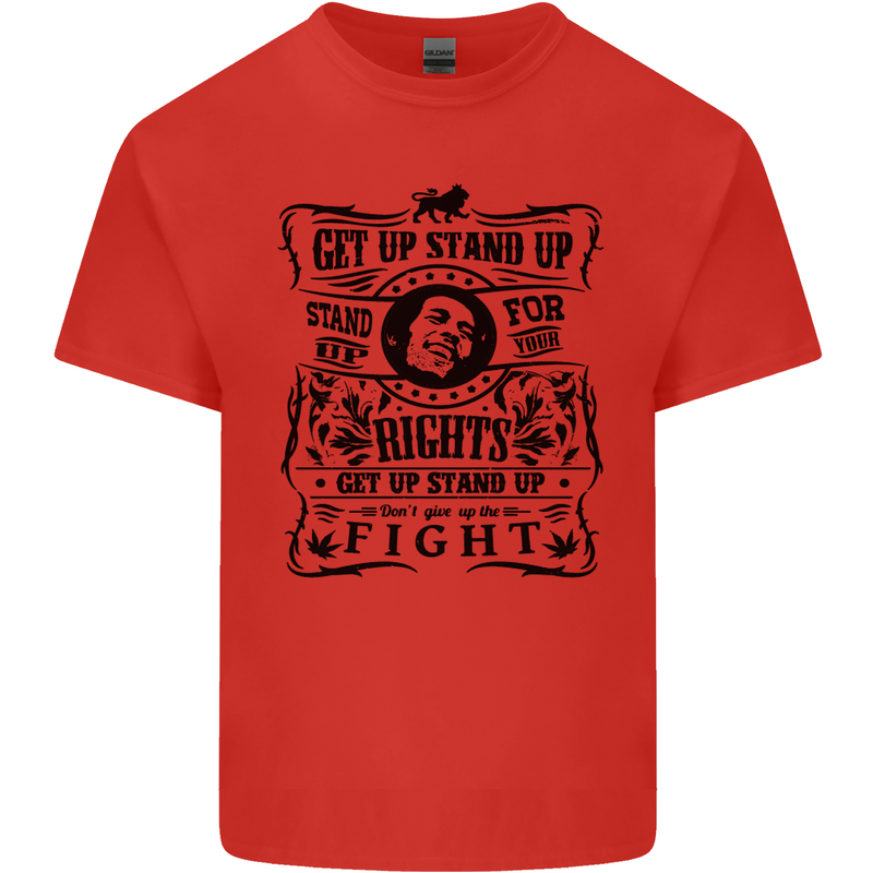 Get up Stand up Reggae Music Kids T-Shirt Childrens Red