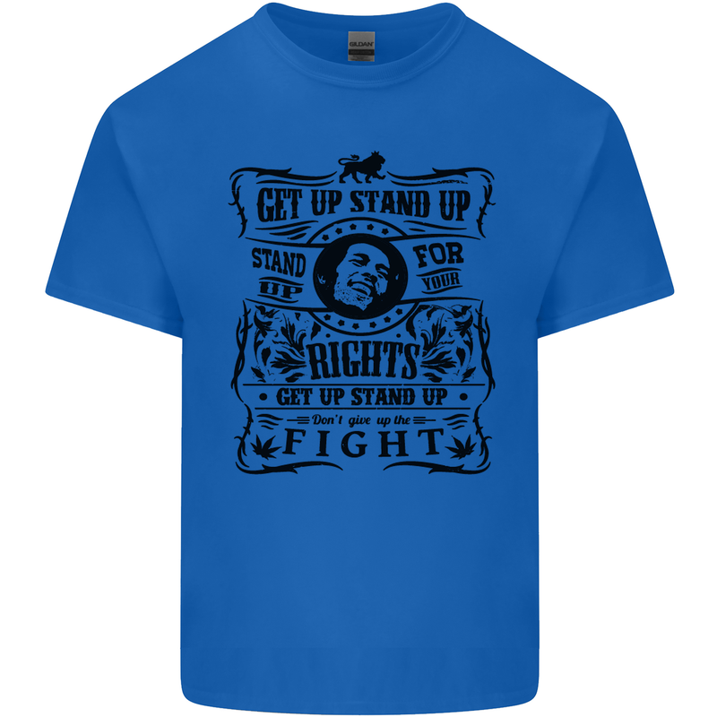 Get up Stand up Reggae Music Kids T-Shirt Childrens Royal Blue