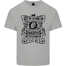 Get up Stand up Reggae Music Kids T-Shirt Childrens Sports Grey