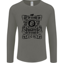 Get up Stand up Reggae Music Mens Long Sleeve T-Shirt Charcoal