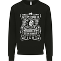 Get up Stand up Reggae Music Mens Sweatshirt Jumper Black