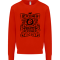 Get up Stand up Reggae Music Mens Sweatshirt Jumper Bright Red