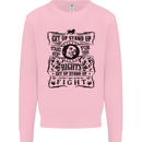 Get up Stand up Reggae Music Mens Sweatshirt Jumper Light Pink