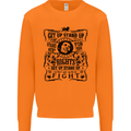 Get up Stand up Reggae Music Mens Sweatshirt Jumper Orange