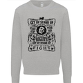 Get up Stand up Reggae Music Mens Sweatshirt Jumper Sports Grey