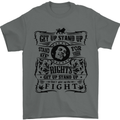 Get up Stand up Reggae Music Mens T-Shirt Cotton Gildan Charcoal