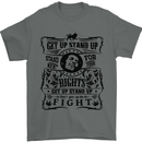 Get up Stand up Reggae Music Mens T-Shirt Cotton Gildan Charcoal