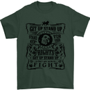 Get up Stand up Reggae Music Mens T-Shirt Cotton Gildan Forest Green