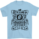 Get up Stand up Reggae Music Mens T-Shirt Cotton Gildan Light Blue