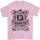 Get up Stand up Reggae Music Mens T-Shirt Cotton Gildan Light Pink
