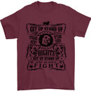 Get up Stand up Reggae Music Mens T-Shirt Cotton Gildan Maroon