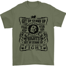 Get up Stand up Reggae Music Mens T-Shirt Cotton Gildan Military Green