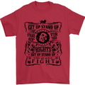 Get up Stand up Reggae Music Mens T-Shirt Cotton Gildan Red