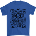 Get up Stand up Reggae Music Mens T-Shirt Cotton Gildan Royal Blue