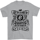 Get up Stand up Reggae Music Mens T-Shirt Cotton Gildan Sports Grey